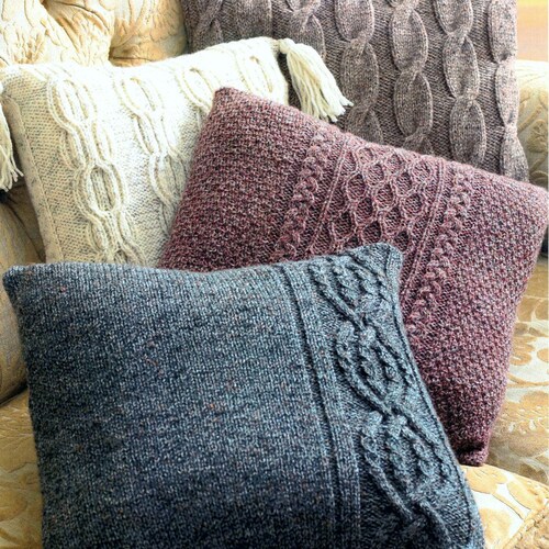 Vintage Knitting Pattern for Aran Cushions Pillows Cable Etsy