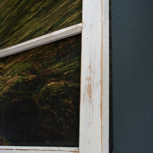 Décoration murale shabby chic fenêtre en treillis antique avec fausse vue sur les Highlands image 5