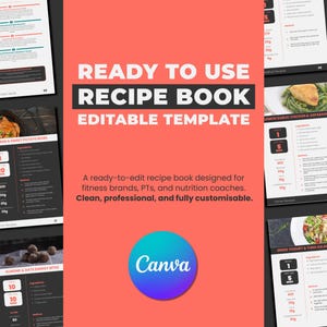 Modèle Canva de livre de recettes riche en protéines pour les entraîneurs de fitness