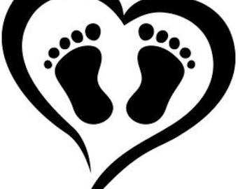 HERZ MIT Babyfüßen | Sofort Download| Png, Svg, JPG