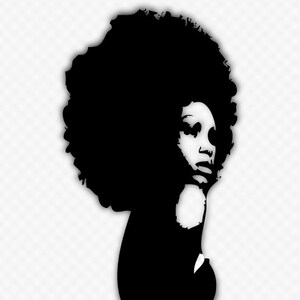 AFRO Woman | Instant Download| Png, Svg, JPG