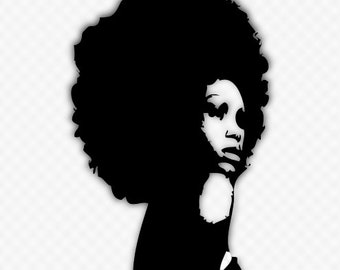 AFRO Frau | Sofort Download| Png, Svg, JPG