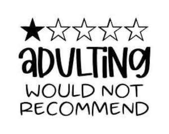 ADULTING | Sofort Download| Png, Svg, JPG
