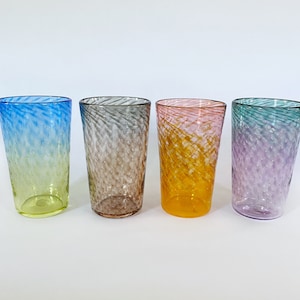 Handblown Rainbow Pints | Set of 4
