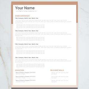 Google Docs Resume Template | Customizable Modern Resume | Creative Google Docs Resume | Google Docs Resume No Summary