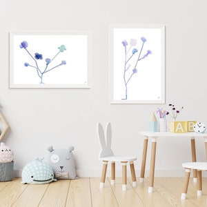 Downloadable Orchid Flower Watercolor Paintings, Downloadable Prints, Wall Art, Includes 2 Designs, Includes 5 sizes
