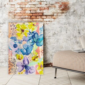 Downloadable Tropical Flower Watercolor Painting, Downloadable Wall Art, Includes 3 sizes