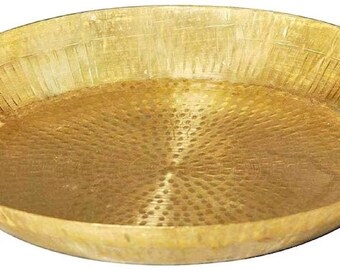 Traditional Hammered Brass Atta Parant Parat Dough Maker Dough Kneader Indian Style Regular Use Brass Parat Pie Pan Kneading Bowl Atta Maker