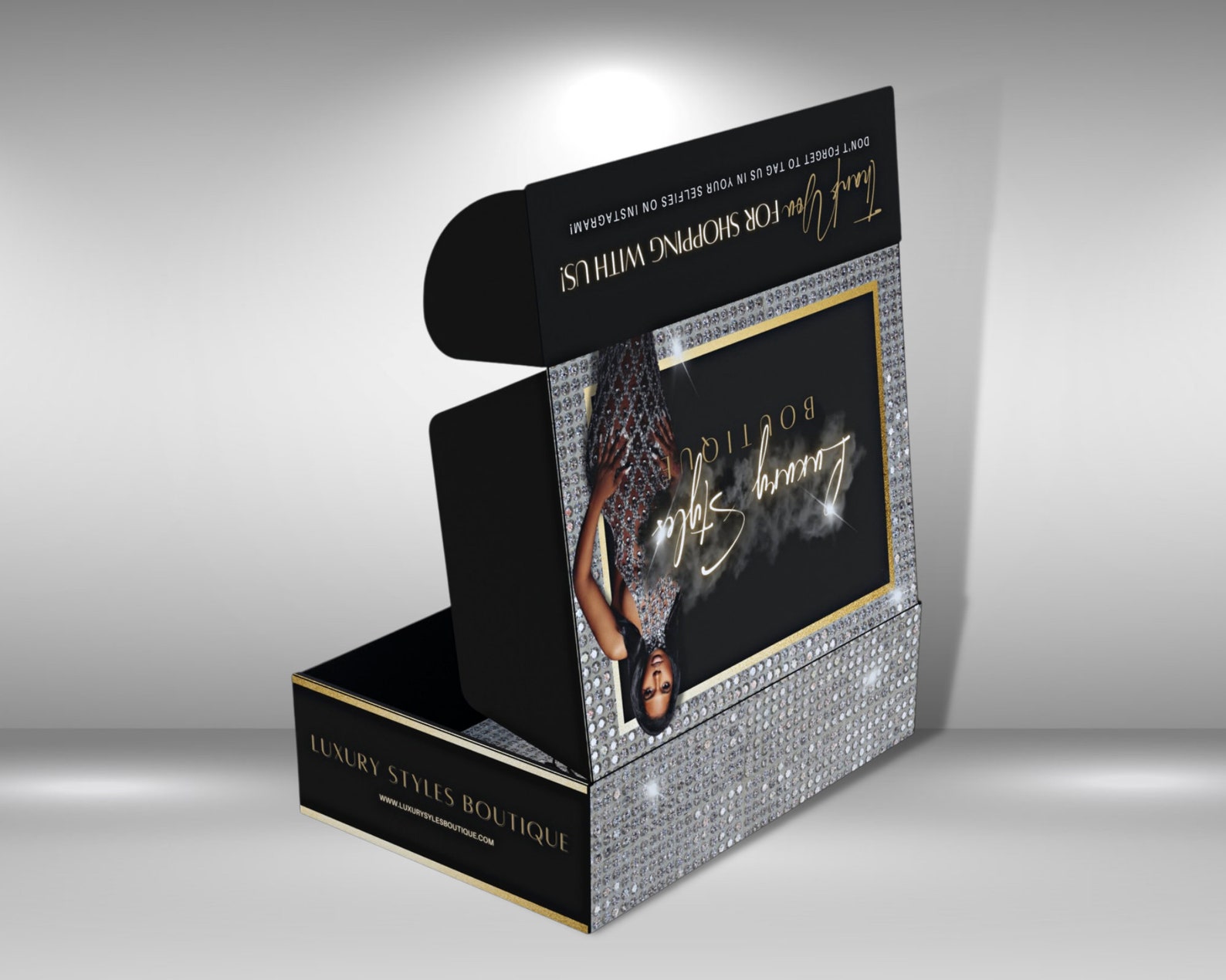 Upright Only Box Sticker DESIGN ONLY| Box Design Customized to Your Business| Box Design for Wig ...