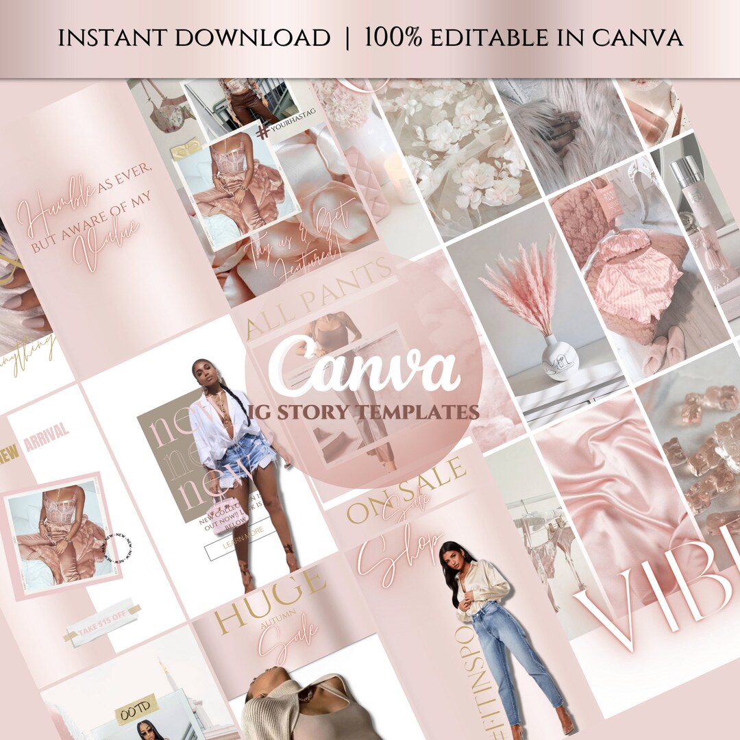 30 Rose Gold Boutique Instagram Story Template for Your Business ...