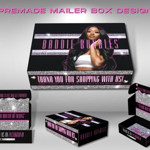 DESIGN ONLY| Box Design Customized to Your Business| Box Design for Wig or Hair Extensions Boutique| Lashes| Clothing| Lux Subscription Box