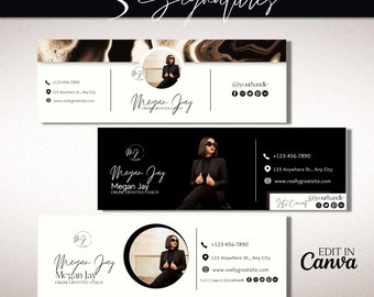 3 Professional  Looking Canva Email Signature Templates for Gmail or Outlook