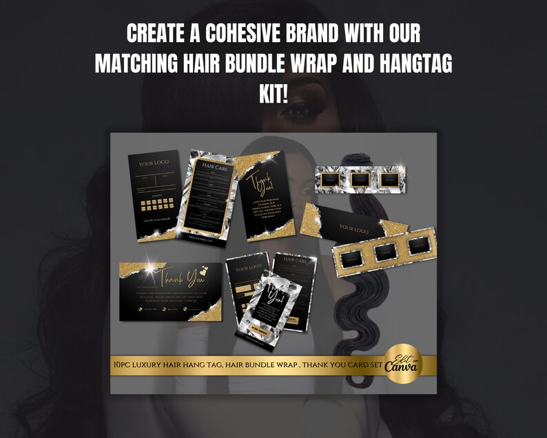 DIY Hair site Banner Kit Shopify Wix Hair Extensions or Etsy