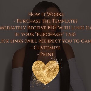 Luxury Hair Branding Kit, Hang Tags and Thank You Card Kit| DIY Canva Templates| Printable Glam Luxury Hair Extensions or Wig Branding image 6