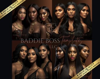 Luxury Beauty Stock Photos| Straight Hair Photos| Black Beauty Photoshoot Photos| Beauty Model Photos| Photos for Hair, Wigs, Extensions