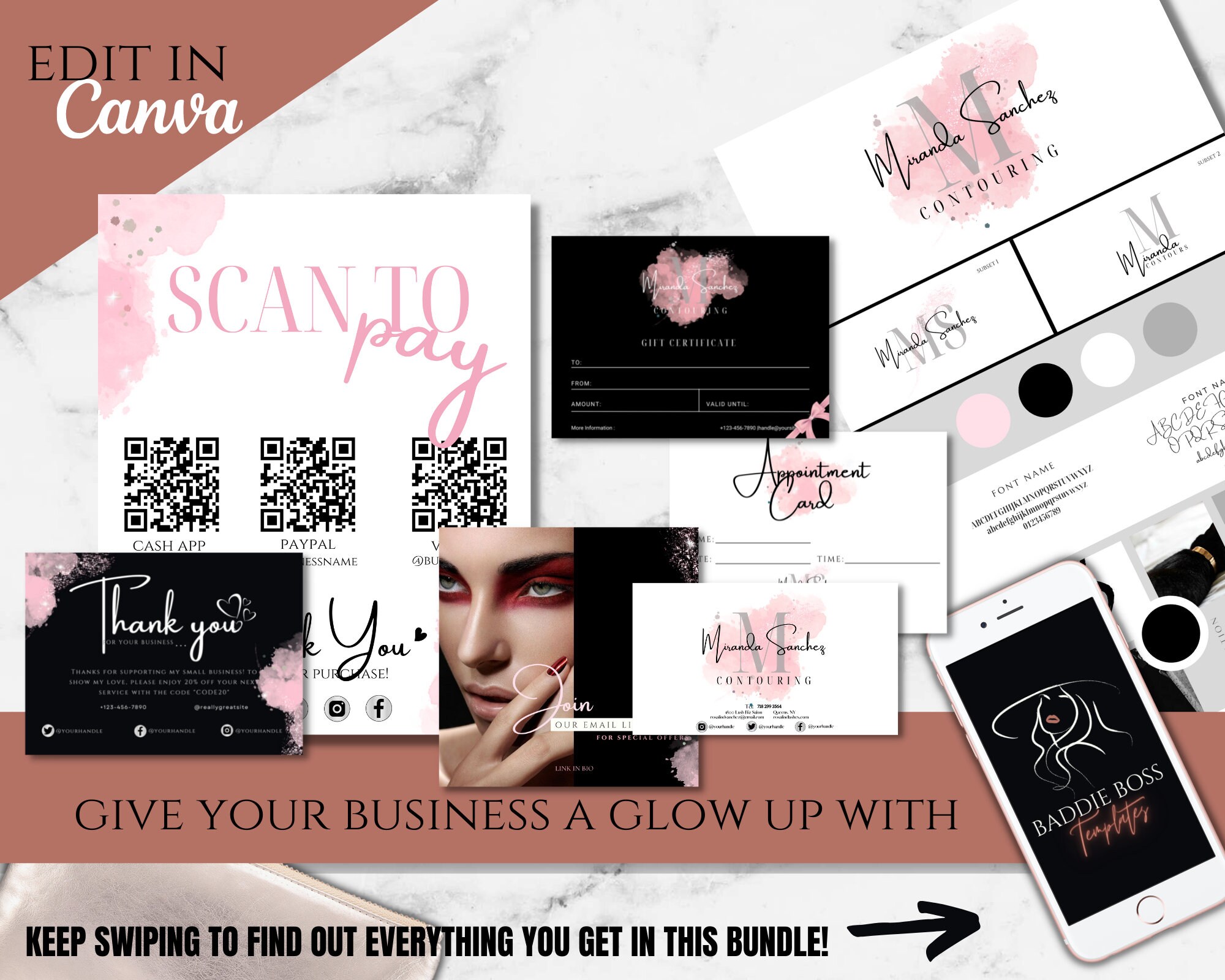 Beauty Branding Kit Set Bundle Luxury Branding Templates for - Etsy