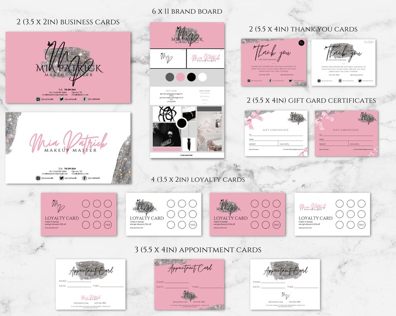 Beauty Branding Kit Set Bundle| Luxury Branding Templates for Salon ...