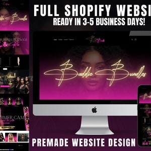 Shopify Website-Design für Haare| Perücken, Erweiterungen Business voll funktionsfähige Website| Beauty- oder Boutique-Website| Vorgefertigte Website-Boutique