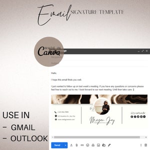 3 Professional Looking Canva Email Signature Templates for Gmail or Outlook image 6
