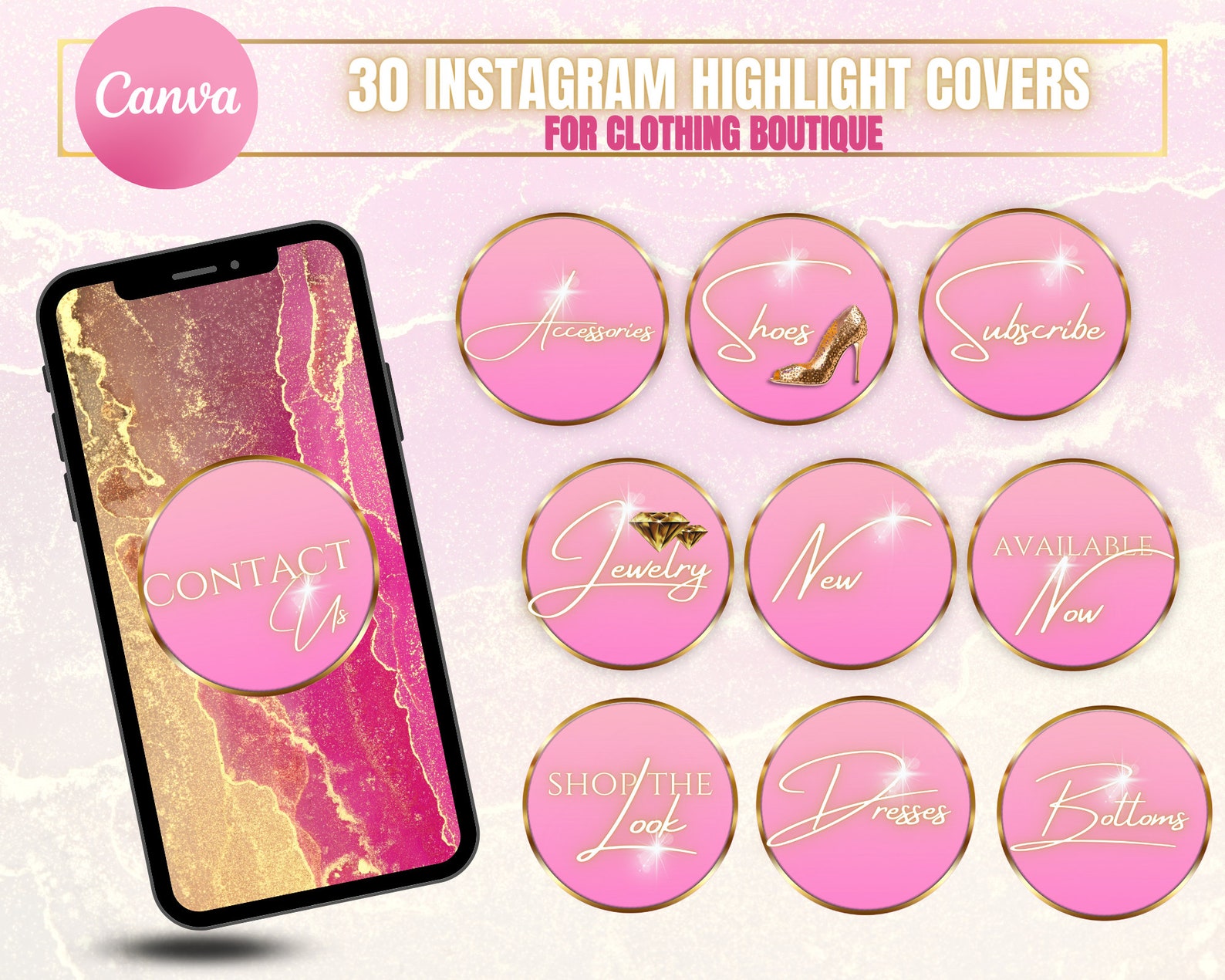 Instagram Highlight Covers for Clothing Boutique Business - Etsy