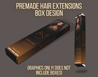 DESIGN ONLY| Hair Extensions Box Design Customized to Your Business| Box Design for Hair Extensions