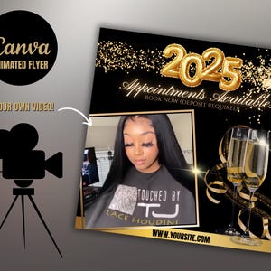 DIY January 2025 Appointments Available Flyer| Hair, Nails, Salon, Waxing, Lashes Social Media Flyer| January 2025 Bookings Flyer| Animated