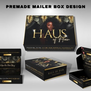 DESIGN ONLY| Box Design Customized to Your Business| Box Design for Wig or Hair Extensions Boutique| Lashes| Clothing| Lux Subscription Box
