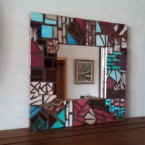 Pink Mosaic Mirror Etsy