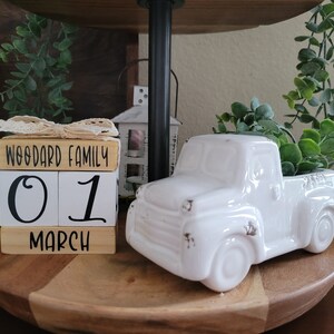 Wooden block perpetual calendar, Wooden calendar set, Handmade home decor, Perpetual calendar, Personalized calendar, Home & office, Rustic