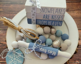 Winter Tiered Tray Decor Bundle, Winter decor, Winter bundle, Tier Tray decor, Hello Winter, Winter, Home Decor, Snow, Christmas Tiered Tray