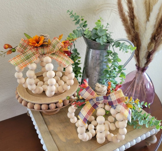 Wooden Beaded Fall Pumpkin, Fall Pumpkin, Fall Home Decor, Home Decor, Farmhouse Fall Decor, Shelf Decor, Fall, Pumpkins, Fall Table Decor