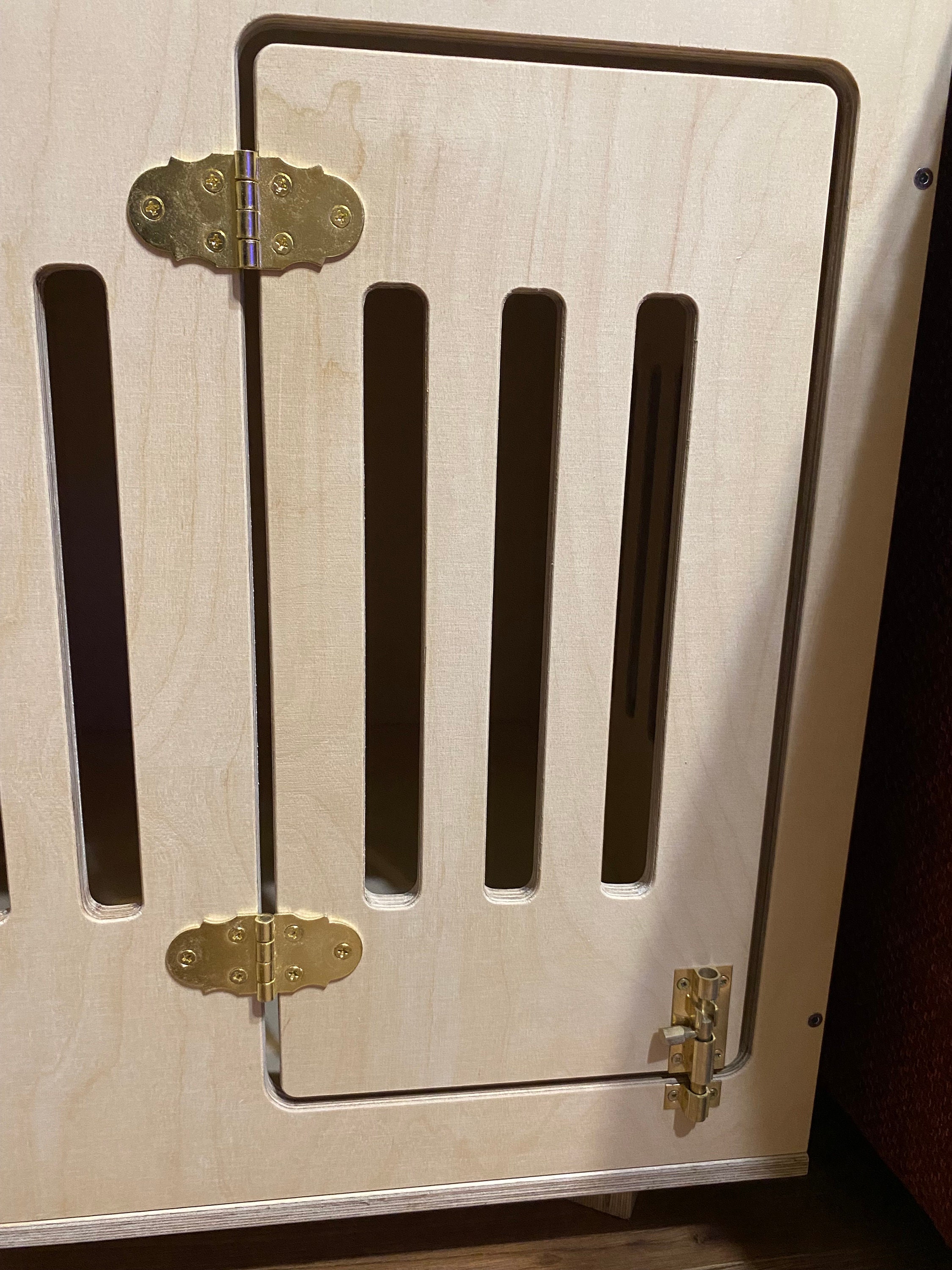 Image showcasing Modern Dog Crate With Hinged Door With a Latch. Dog Kennel - Etsy Australia