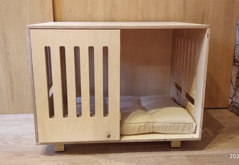Modern Dog Crate With Hinged Door With a Latch. Dog Kennel Etsy