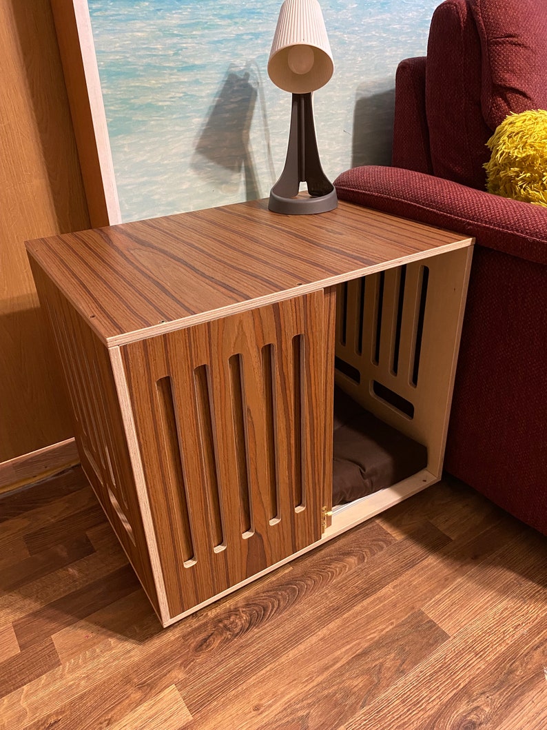 Modern Dog Crate With Sliding Door With a Latch. Dog Kennel Etsy