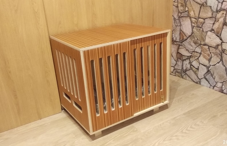 Modern Dog Crate With Sliding Door With a Latch. Dog Kennel Etsy