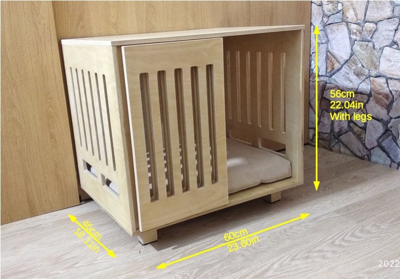 Modern Dog Crate With Hinged Door With a Latch. Dog Kennel Etsy