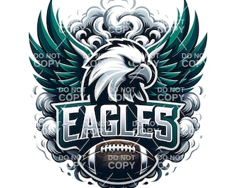 High School Eagles Football PNG Sublimation Design