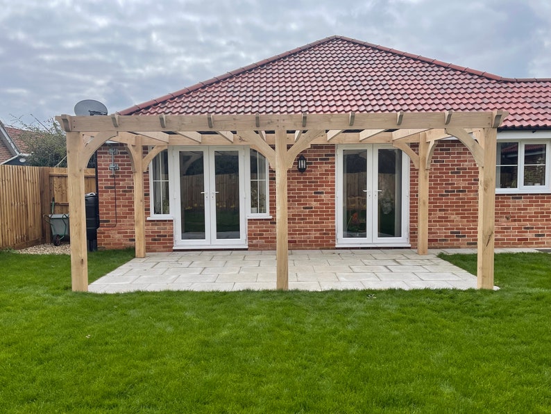 Oak Pergola 5.5m X 3.5m Handmade Etsy