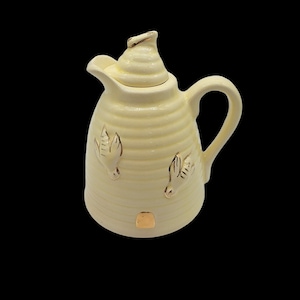 Vintage Yellow Bee Hive Honey Syrup Pitcher
