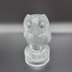 Goebel Satin Glass Owl Paperweight