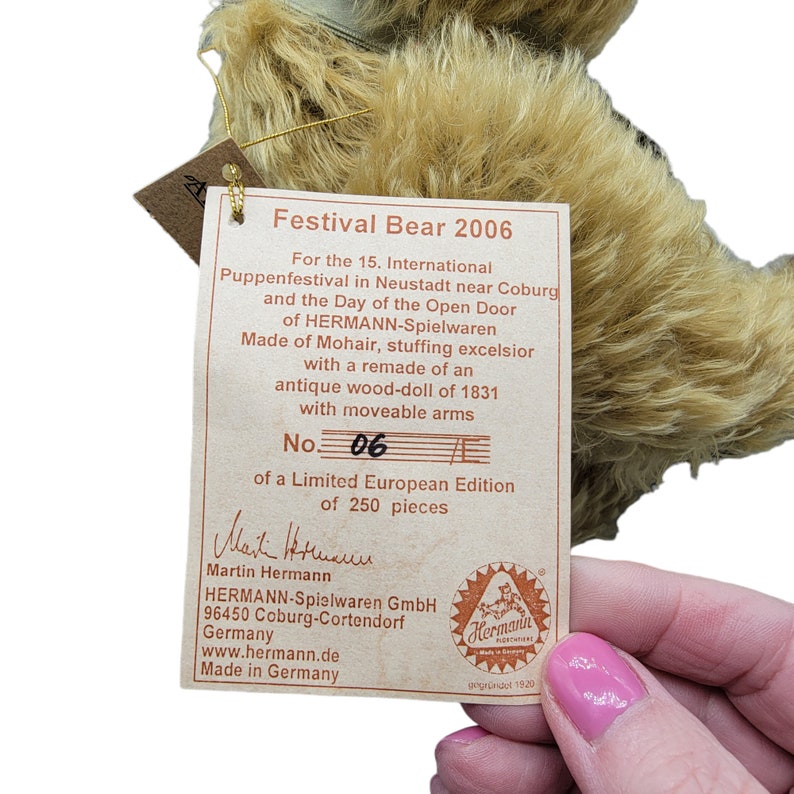 German Hermann Blonde Festival European Edition Mohair Articulated