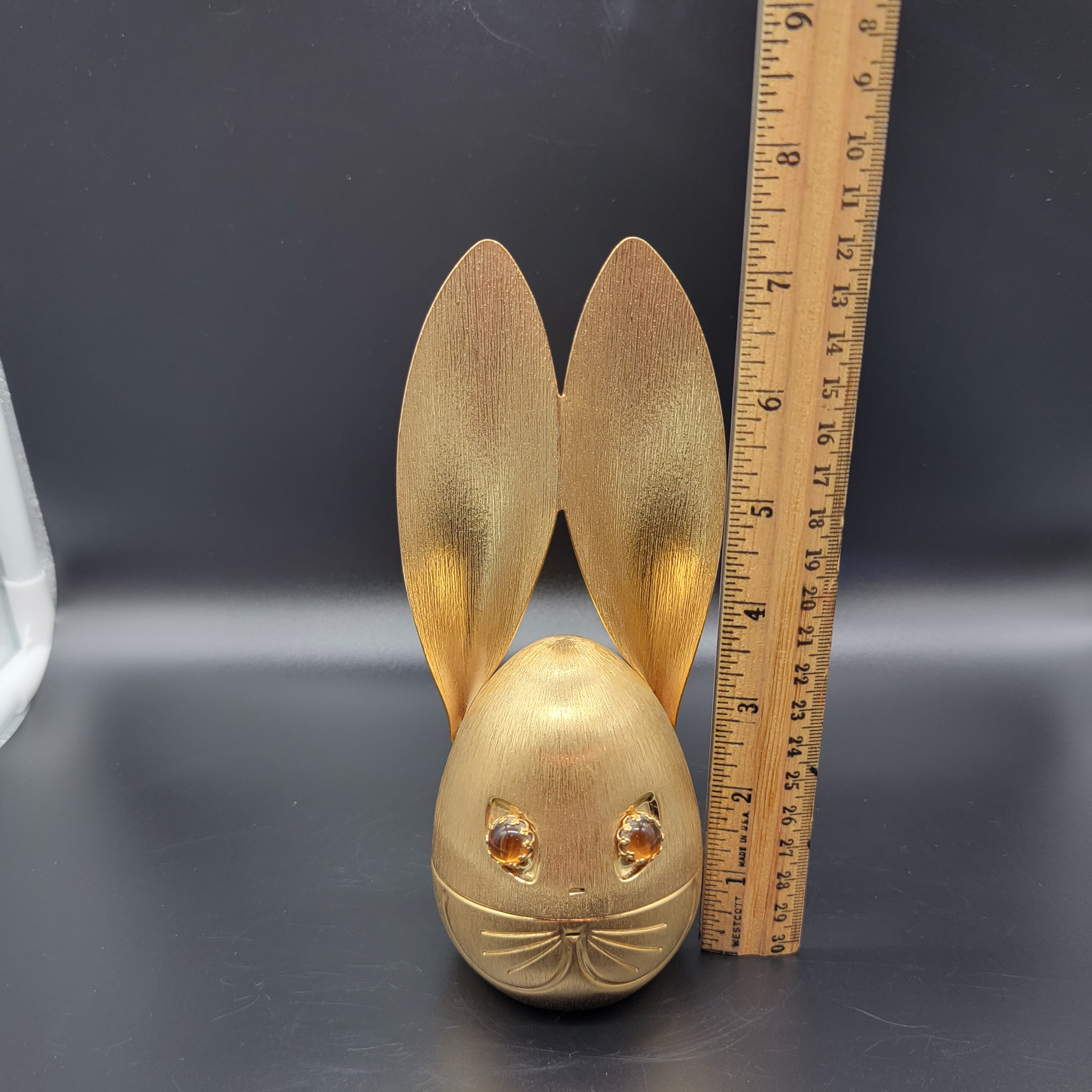 Vintage Brushed Gold Tone Napier Bunny Rabbit Coin Bank - Etsy