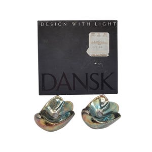 Dansk Design Silver Plate Bird Taper Candle Holders Elegant Duo Sculptural Art
