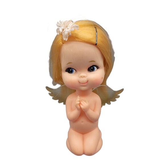 Vintage Rubber Kneeling Angel Wings Big Eye Maria Takara Love