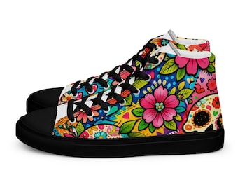 Zapatillas de lona de caña alta para mujer