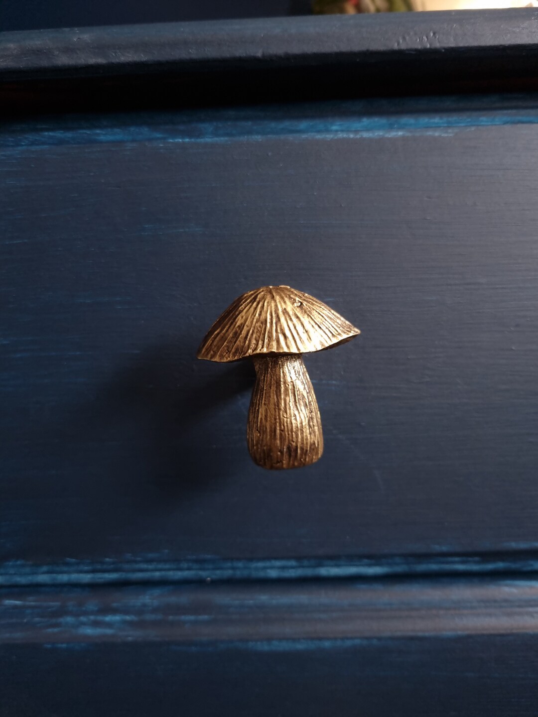 Metal Resin Gold Mushroom Drawer Knob Botanical Decor for Furniture