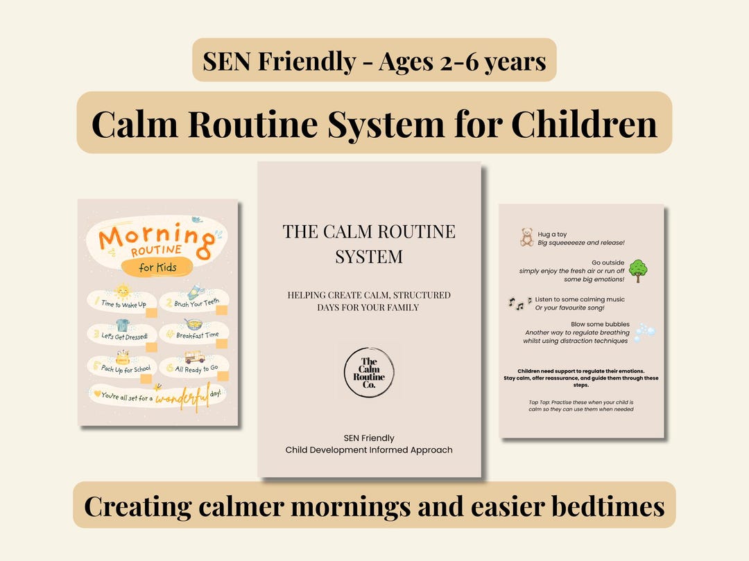 Visual Routune Chart Sen Calm Routine System for Children | Visual Schedule, SEN Friendly Charts ...