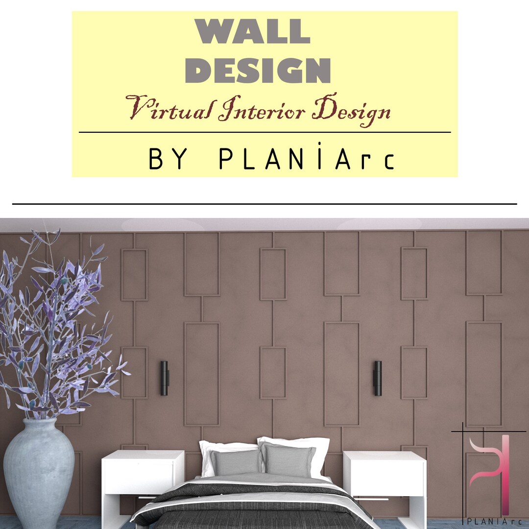 DIY Custom Geometric Accent Feature Wall Design 3d Wall Rendering MDF