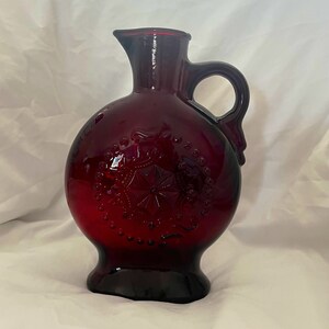 Wheatonware Ruby Red Star Decanter