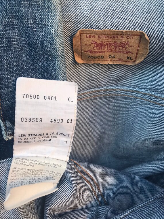 Retro 90s Vintage Mens LEVIS 70550 04 Navy Blue Jean Jacket | Etsy